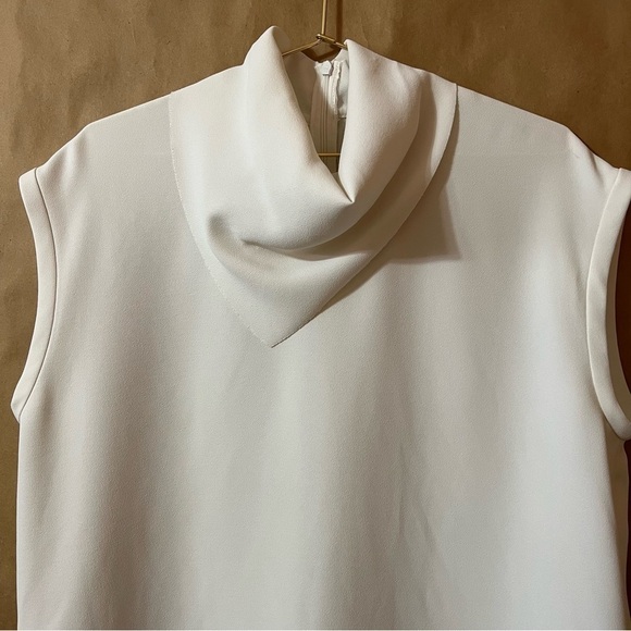 IRO Astrid High Neck Handkerchief Neck Boxy Blouse Oversized Popover Top Size 6 - Picture 4 of 13